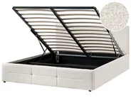 Ottoman Bed MASSOGNES Boucle Off-White 160 x 200 cm_1030364