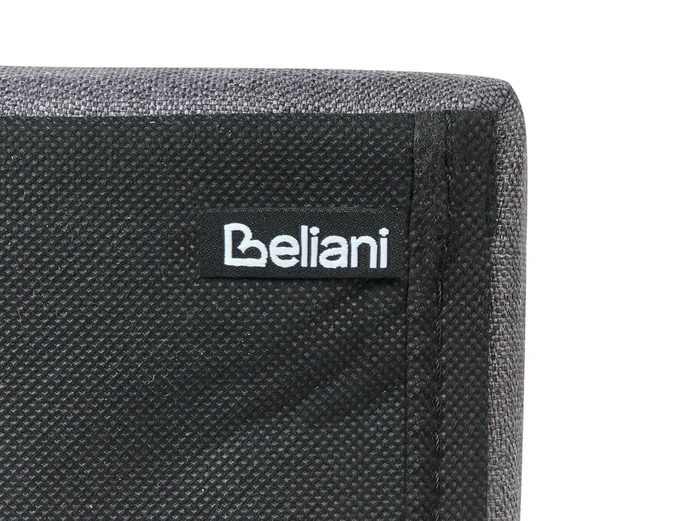 Bett mit Stauraum und LED-Beleuchtung ARMELLE Stoff Dunkelgrau 180 x 200 cm_992876