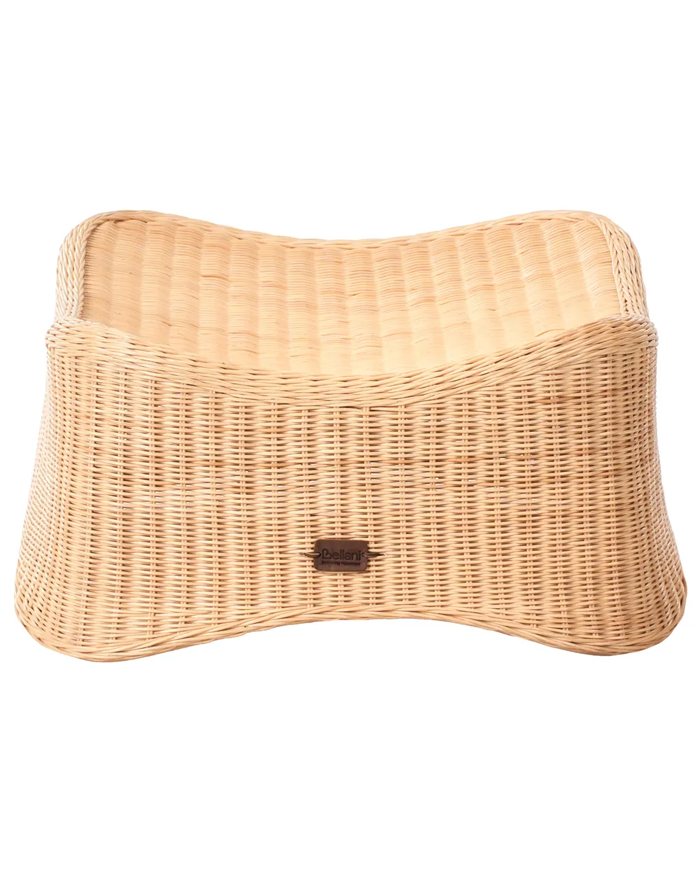Gartensessel mit Ottomane AIGANI Rattan Naturfarben_999435