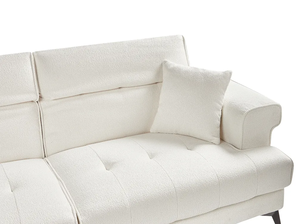 Sofa 3-Sitzer SKIVE Bouclé Weiß_948628
