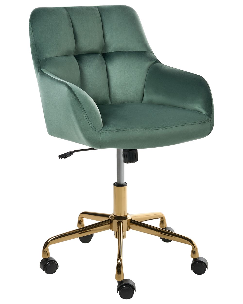 Chaise de bureau PALMDALE Velours Vert foncé