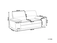 Sofa 3-Sitzer VOGAR Kunstleder Cremeweiß_730269