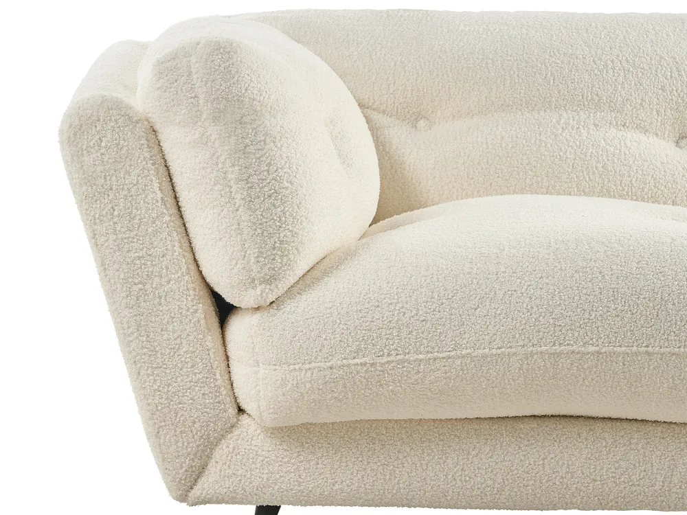 Sofa 3-Sitzer LENVIK Bouclé Weiß_939272