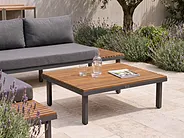 Garden Coffee Table FIVIZZANO 70 cm 90 cm Acacia Wood Dark Grey_1150986