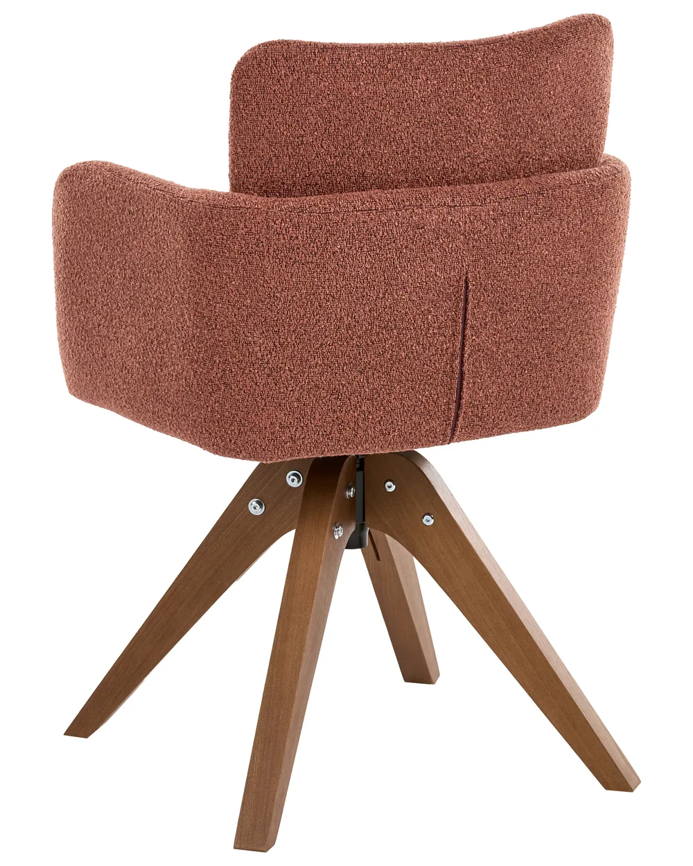 Esszimmerstuhl 2er Set drehbar EVELYN Bouclé Orange_1125761