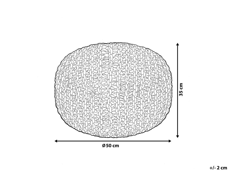Pouf CONRAD Baumwolle Gelb_782166