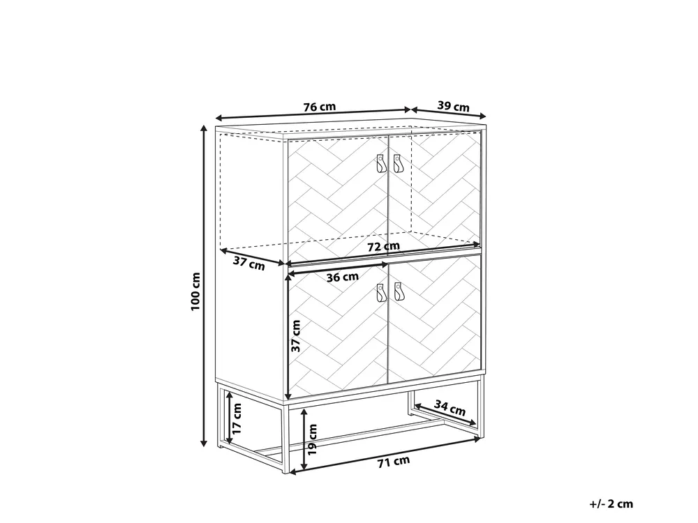 Cabinet NUEVA Light Brown/ White_787120