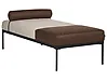 Chaiselongue MALMOS Kunstleinen Kunstleder Dunkelbraun