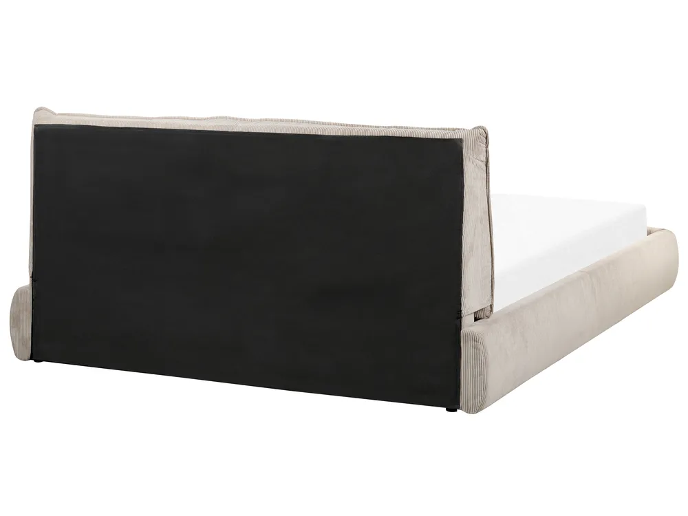 Bett mit Lattenrost Cord VINAY 160 x 200 cm Taupe_879890