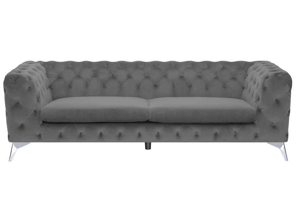 Sofa 3-znamenkasti SOTRA Samet Sivi
