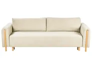 Schlafsofa 3-Sitzer KVAM mit Stauraum Bouclé Cremeweiß_1021861