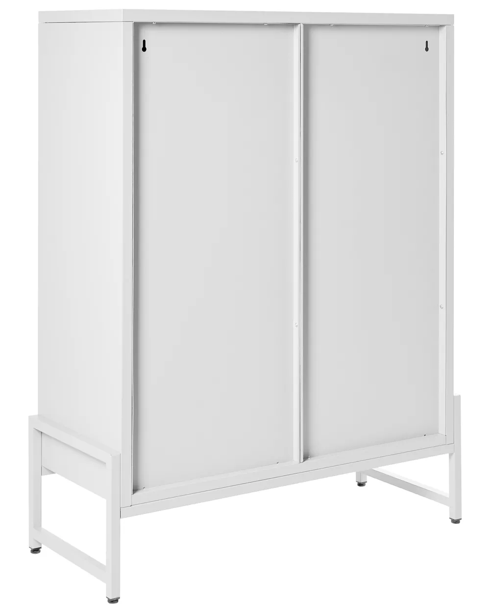 Sideboard mit 2 Türen SOLETTA Metall Weiß_1049300