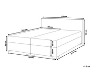 Boxspringbett Kunstleder PRESIDENT 160 x 200 cm Schwarz / Weiß_809022