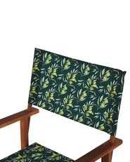 Set of 2 Garden Chairs CINE Acacia Wood Dark Green_819090