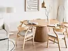 Extending Dining Table MOORE Light Ash Wood 120/160 cm 120 cm
