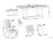Garden Dining Set 6 Seater JAVA PREMIUM Acacia Wood Blue_1070852