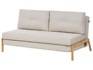 Sofa Bed 2 Seater EDLAND Fabric Light Beige_899456