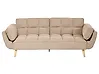 Schlafsofa 3-Sitzer ASBY Stoff Hellbraun