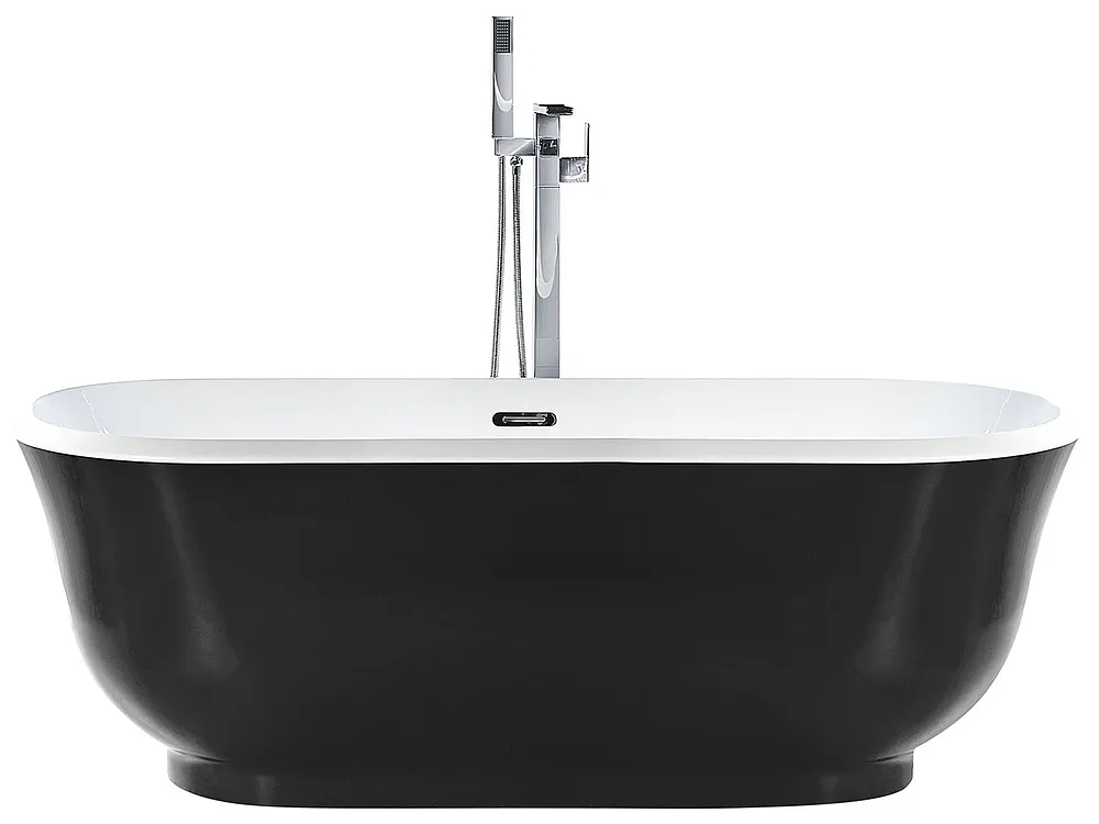 Freistehende Badewanne TESORO 170 x 77 cm Schwarz_1150290