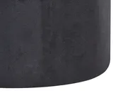 Set of 2 Storage Pouffes DORIS Velvet Black_782029