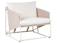 Gartensofa Set 3-Sitzer PONTE Metall Hellbeige_1013352