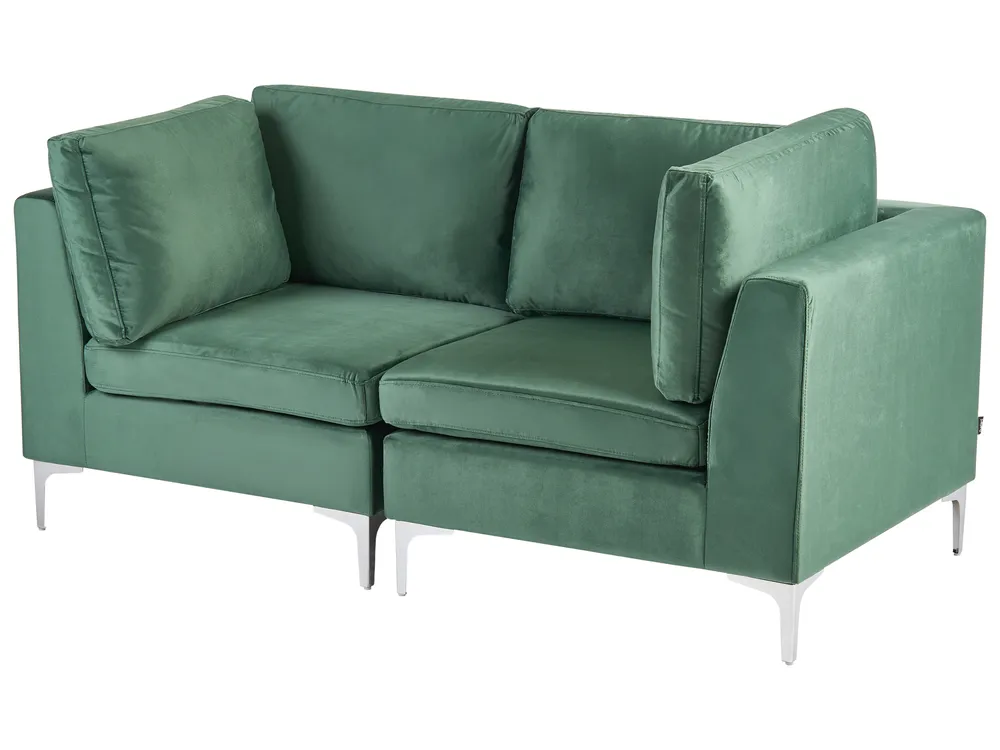 Modular Sofa 2 Seater EVJA Velvet Green_1068366