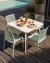 Set of 4 Garden Chairs ILLUMANI Light Green