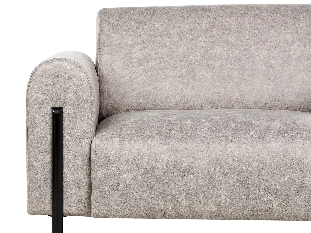 Sofa 3 Seater ASKIM Fabric Light Grey_917612