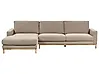 Ecksofa SIGGARD Stoff Taupe rechtsseitig
