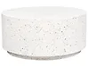 Couchtisch TREZZO 90 cm 90 cm Terrazzo Optik Cremeweiß