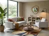 Sofa Set 4-Sitzer SAVALEN Stoff Hellgrau