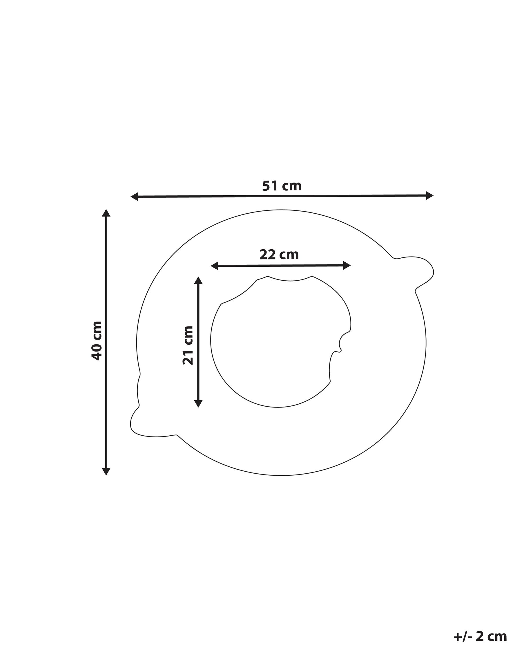 Wandspiegel BORITI 51 cm 40 cm Baumwolle Weiß_992438
