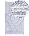 Teppich ANSAR Blau 80 x 150 cm Baumwolle