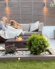 Gartenmöbel Set 6-Sitzer OLBIA inkl. Kissen Beige_1175076