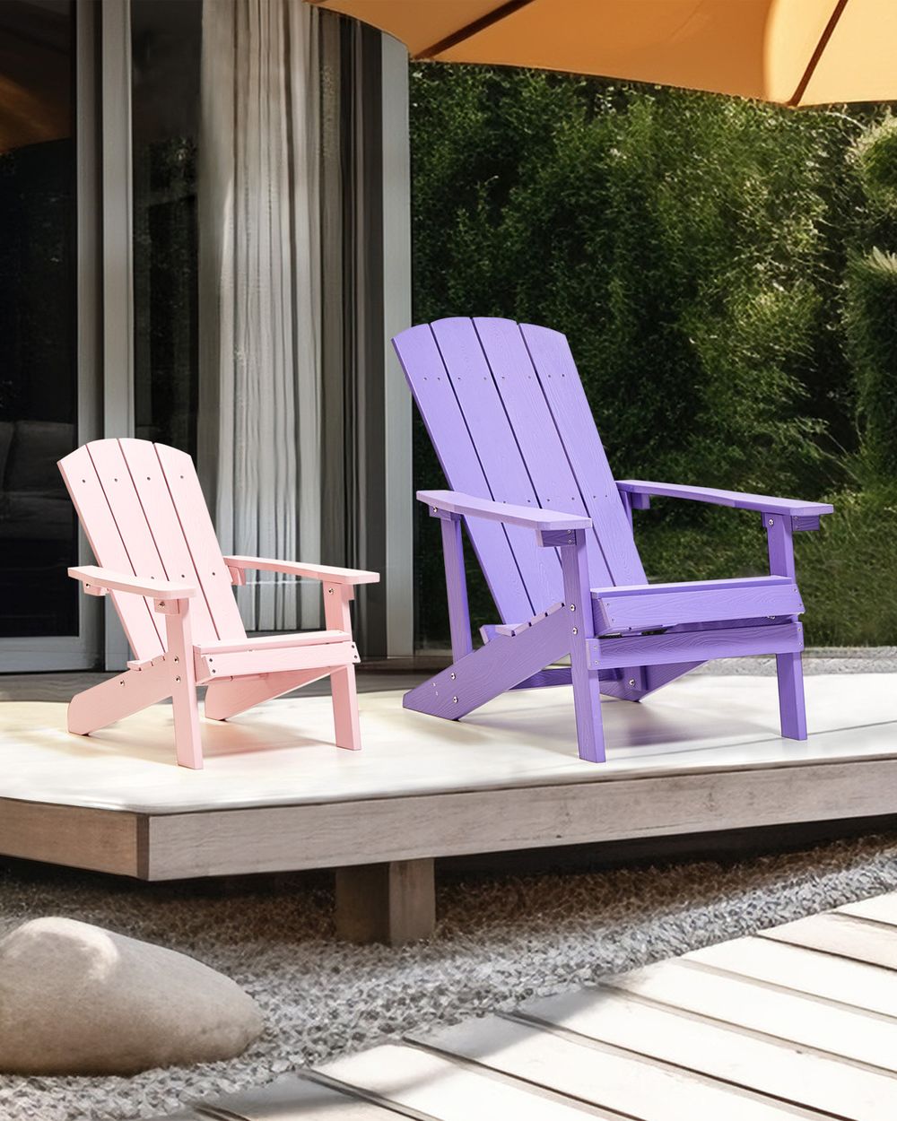 Dječja stolica ADIRONDACK Pastelno ružičasta