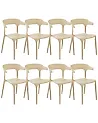 Esszimmerstuhl 8er Set GUBBIO Beige