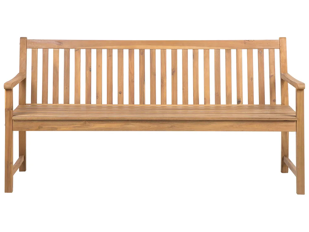 Gartenbank VIVARA 180 cm zertifiziertes Akazienholz Hellbraun