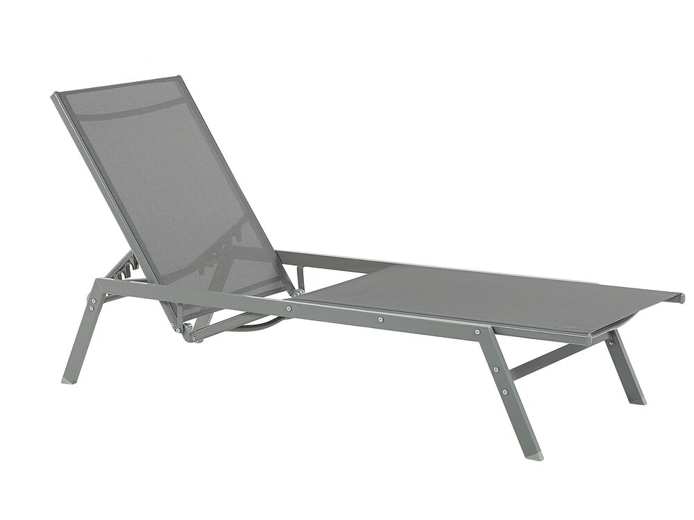 Sonnenliege VERNAZZA mit Relaxfunktion Metall Grau