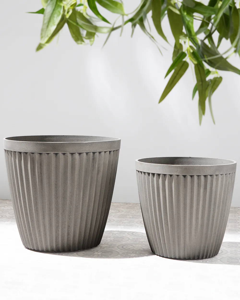 Blumenkübel POKA 44 cm Taupe