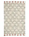 Teppich HAJIPUR Beige 140 x 200 cm Baumwolle