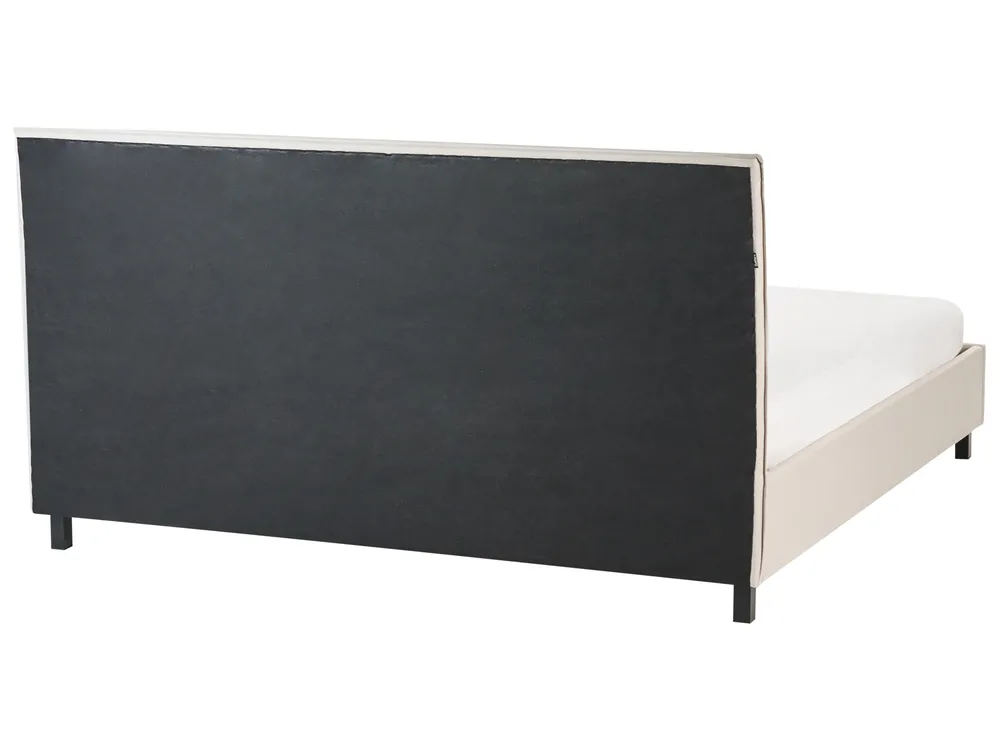 Bett mit Lattenrost Stoff SENNEZ 180 x 200 cm Beige_714100