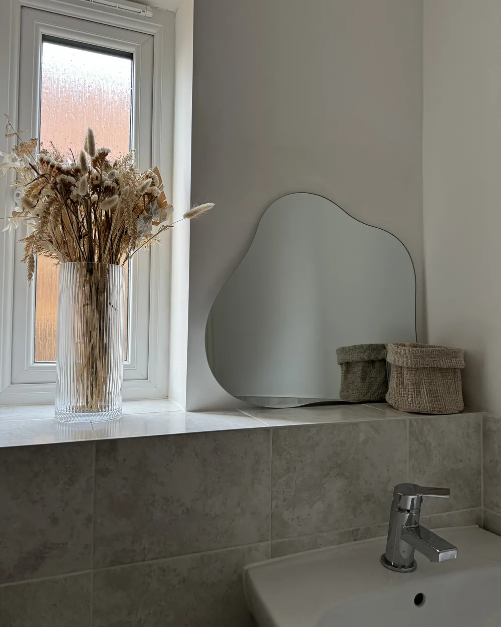 Wandspiegel BAGNEUX 50 cm 55 cm Silber_892196