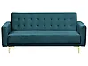 Sofa Bed 3 Seater ABERDEEN Velvet Teal