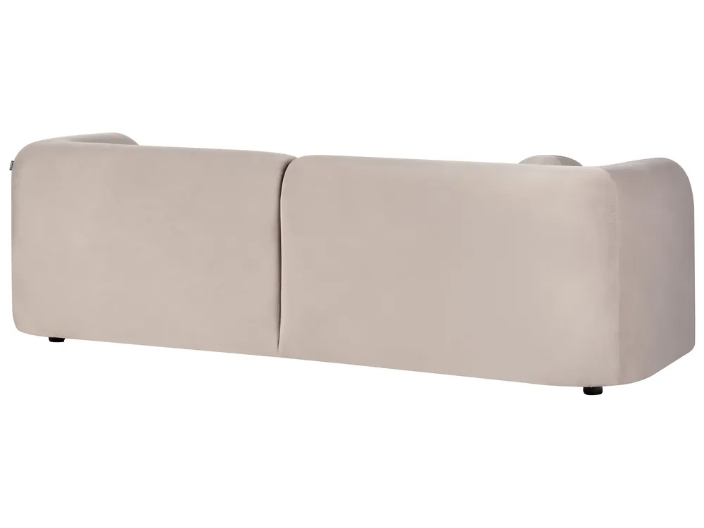 Sofa Set 4-Sitzer LEIREN Samtstoff Taupe_919495