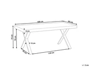 Esstisch CLIFTON Dunkelbraun 180 cm 90 cm Kiefernholz_961118