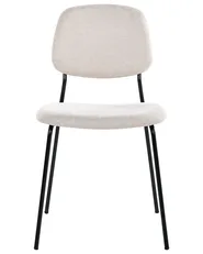 Set of 4 Dining Chairs RILEY Fabric Light Beige_1042180