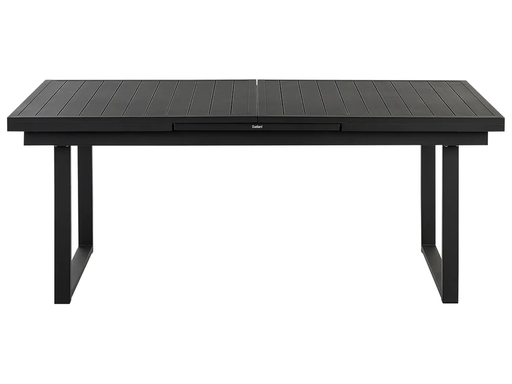 Gartenmöbel Set 8-Sitzer VALCANETTO/TAVIANO inkl. Kissen Metall Schwarz_846223