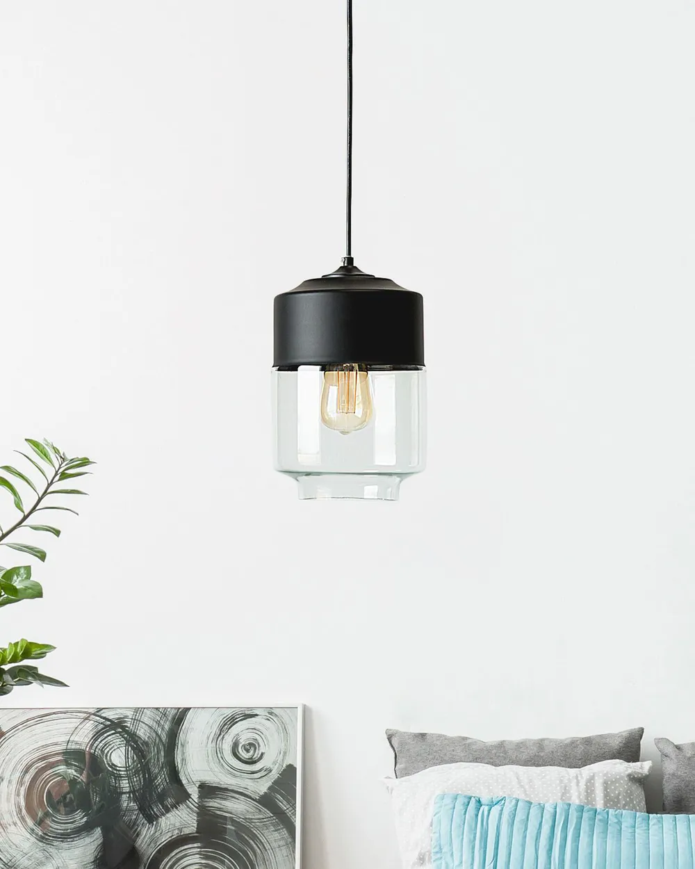 Pendant Lamp JURUA Glass Black