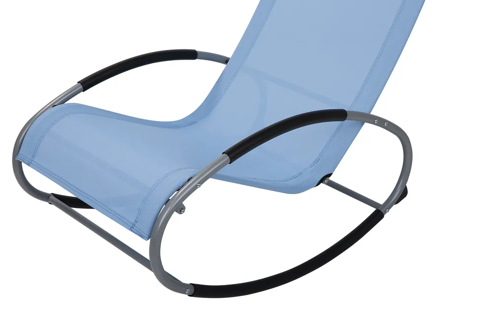 Schaukel-Sonnenliege CAMPO Stoff Blau_751518