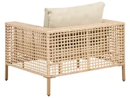 Lounge Set mit Tisch 4-Sitzer CALASETTA Polyrattan Beige rechtsseitig_999241